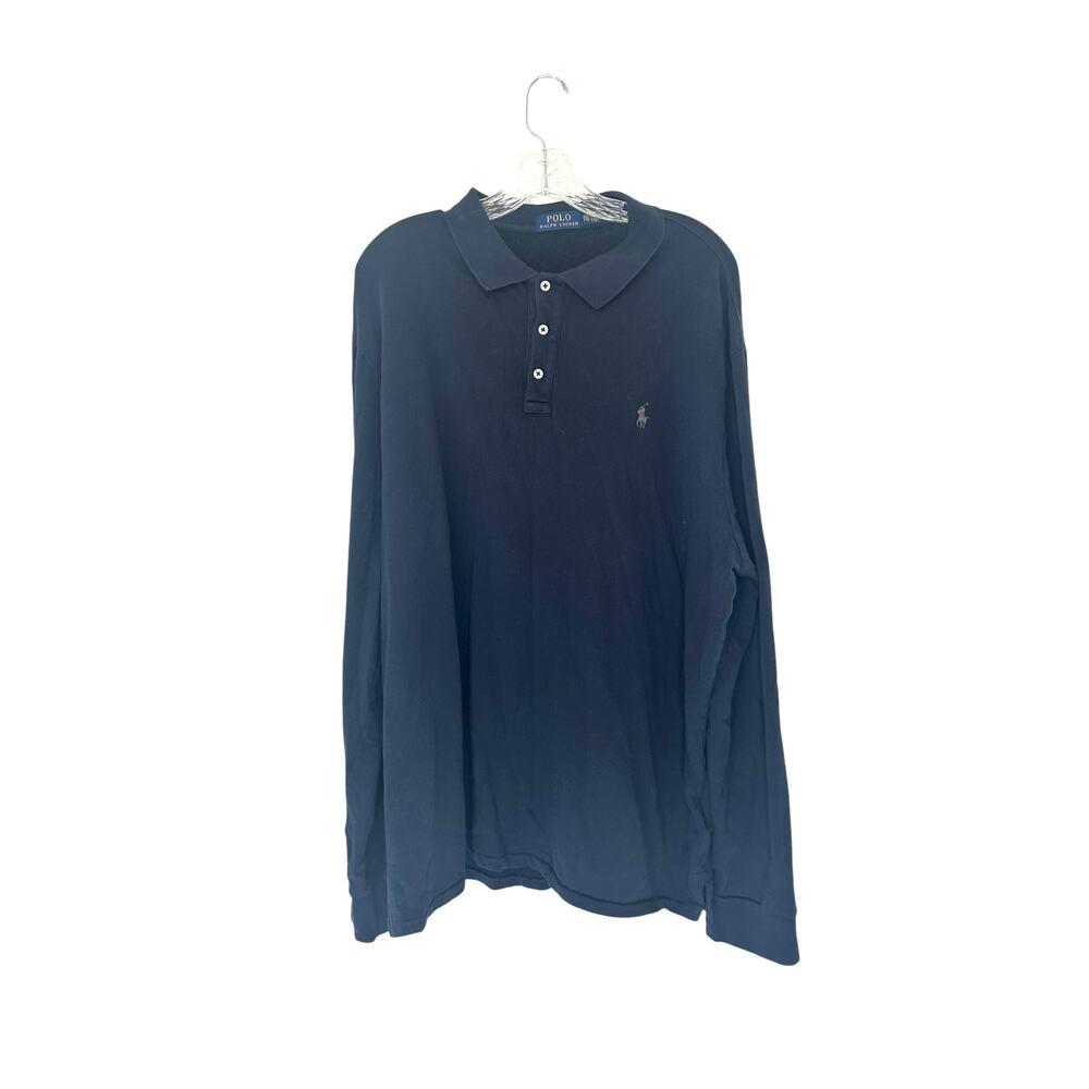 Polo Ralph Lauren Shirt Men's Blue Long‎ Sleeve Collared Office Work Casual XXL